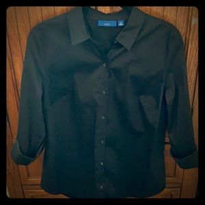 Apt. 9 Structured Essential Black Button Up